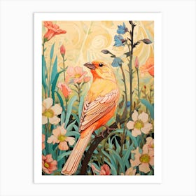 American Goldfinch 4 Detailed Bird Painting Art Print