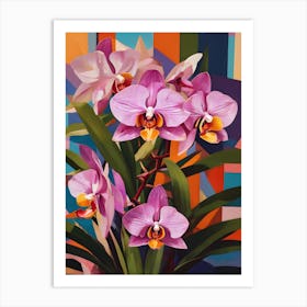 Zygopetalum Orchids Abstract 2 Art Print