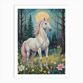 Midnight Unicorn Art Print