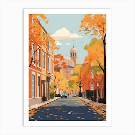 Dublin In Autumn Fall Travel Art 3 Art Print