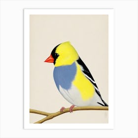 American Goldfinch 2 Illustration Bird Art Print