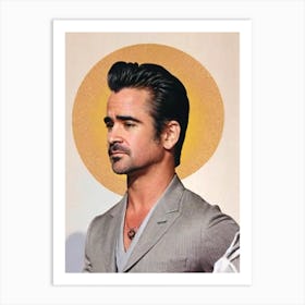 Colin Farrell Retro Collage Movies Art Print