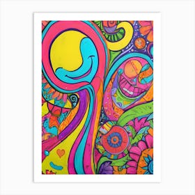 Psychedelic Painting ~ Reimagined 4 Art Print