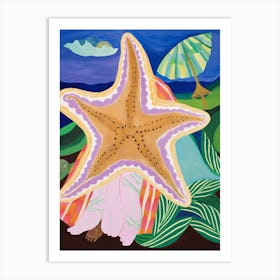 Maximalist Animal Painting Starfish 2 Art Print