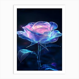 Rose In The Dark 3 Art Print