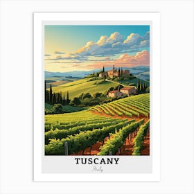 Tuscany Landscape Travel Art Print