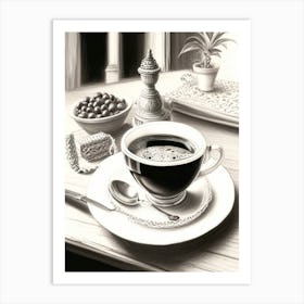 Coffee On The Table Art Print