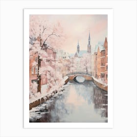 Dreamy Winter Painting Strasbourg France 4 Art Print