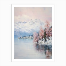 Dreamy Winter Painting Queenstown New Zealand 4 Art Print