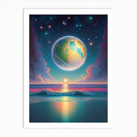 Fantasy Galaxy Ocean 6 Art Print