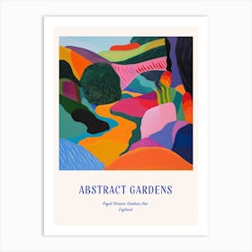 Colourful Gardens Royal Botanic Gardens Kew United Kingdom 3 Blue Poster Art Print