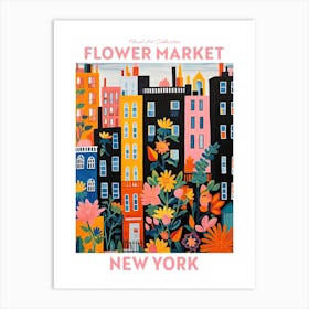 New York Flower Market Floral Art Print Travel Print Plant Art Modern Style Art Print