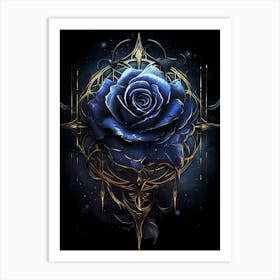 Blue Rose 10 Art Print