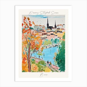Poster Of Bern, Dreamy Storybook Illustration 3 Art Print