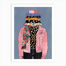 Hats And Scarves 1 Art Print