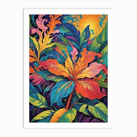 Colourful Flowerburst no2 Art Print