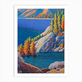 Pribaikalsky National Park Russia Pointillism Art Print