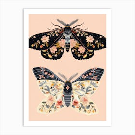 Textile Butterflies William Morris Style 8 Art Print