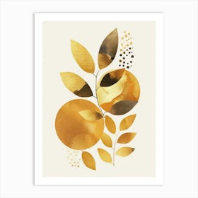 Gold Leaves Canvas Print 4 Art Print