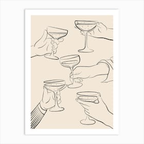 Cheers - Black Art Print