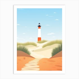 Baltic Sea And North Sea, Minimalist Ocean and Beach Retro Landscape Travel Poster Set #1 Art Print