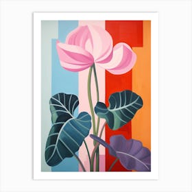 Cyclamen 1 Hilma Af Klint Inspired Pastel Flower Painting Art Print