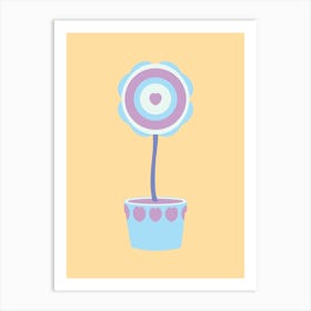 Kids Decor Pastel Love Heart Flower 8 Art Print