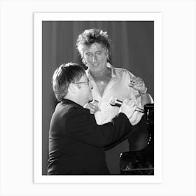 Sir Elton John & Rod Stewart At The The Mgm Grand Hotel And Casino In Las Vegas, Nevada Art Print