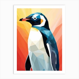 Colourful Geometric Bird Penguin 3 Art Print