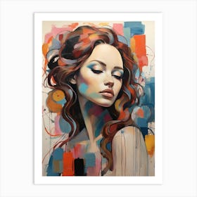 Woman With Long Hair 1 Art Print