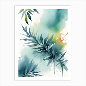 Watercolor Leaves 1 Art Print