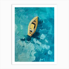Yellow Boat oil painting Art Print