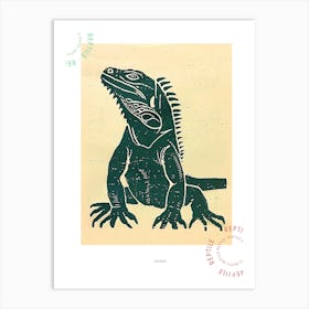 Iguana Bold Block 10 Poster Art Print