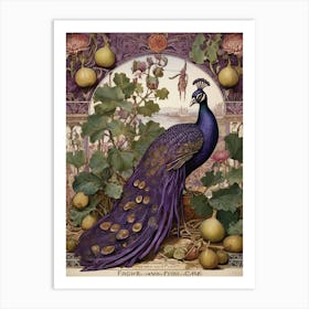 Fig And Peacock Purple Walter Crane Art Print 0 Art Print