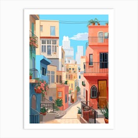 Tel Aviv Israel 8 Illustration Art Print