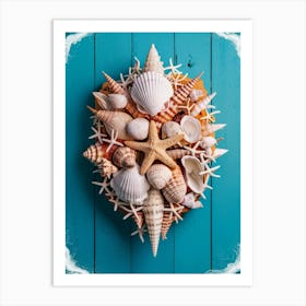 Sea Shell Wreath Art Print