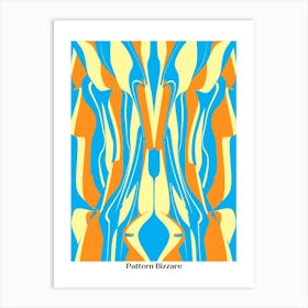 Pattern Bizarre In Bright Blue Art Print