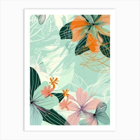 Floral Pattern Vector 2 Art Print