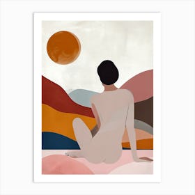 'Sunrise' Nude Boho Print Art Print