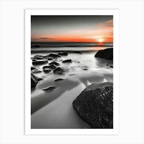 Sunset At The Beach 636 Art Print