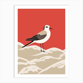 Minimalist Dunlin 3 Illustration Art Print