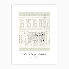 London The Book Nook Pastel Colours 6 Poster Art Print