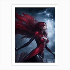 Red Haired Woman Art Print