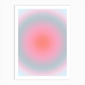 Pastel Aura Gradient Pink Blue Art Print