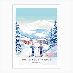 Breckenridge Ski Resort   Colorado Usa, Ski Resort Poster Illustration 0 Art Print