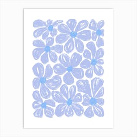 Blue Blooms Art Print