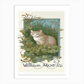 William Morris cat print 2 Art Print