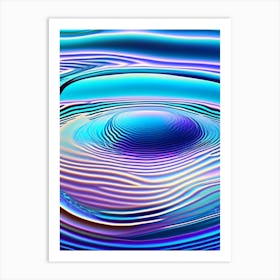 Water Ripples, Waterscape Holographic 2 Art Print