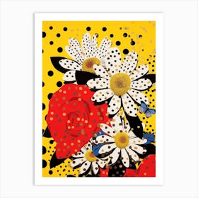 Floral Polka Dot 2 Art Print