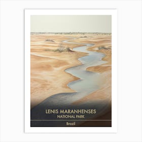 Lenis Maranhenses National Park Brazil Watercolour 1 Art Print